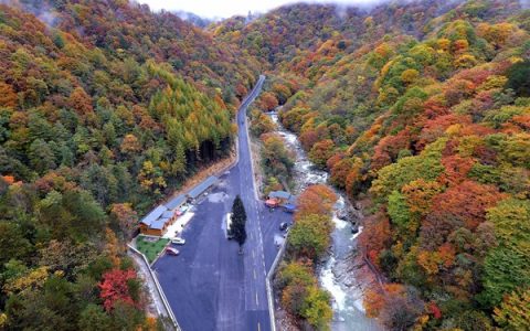 光雾山十景之兰沟醉红